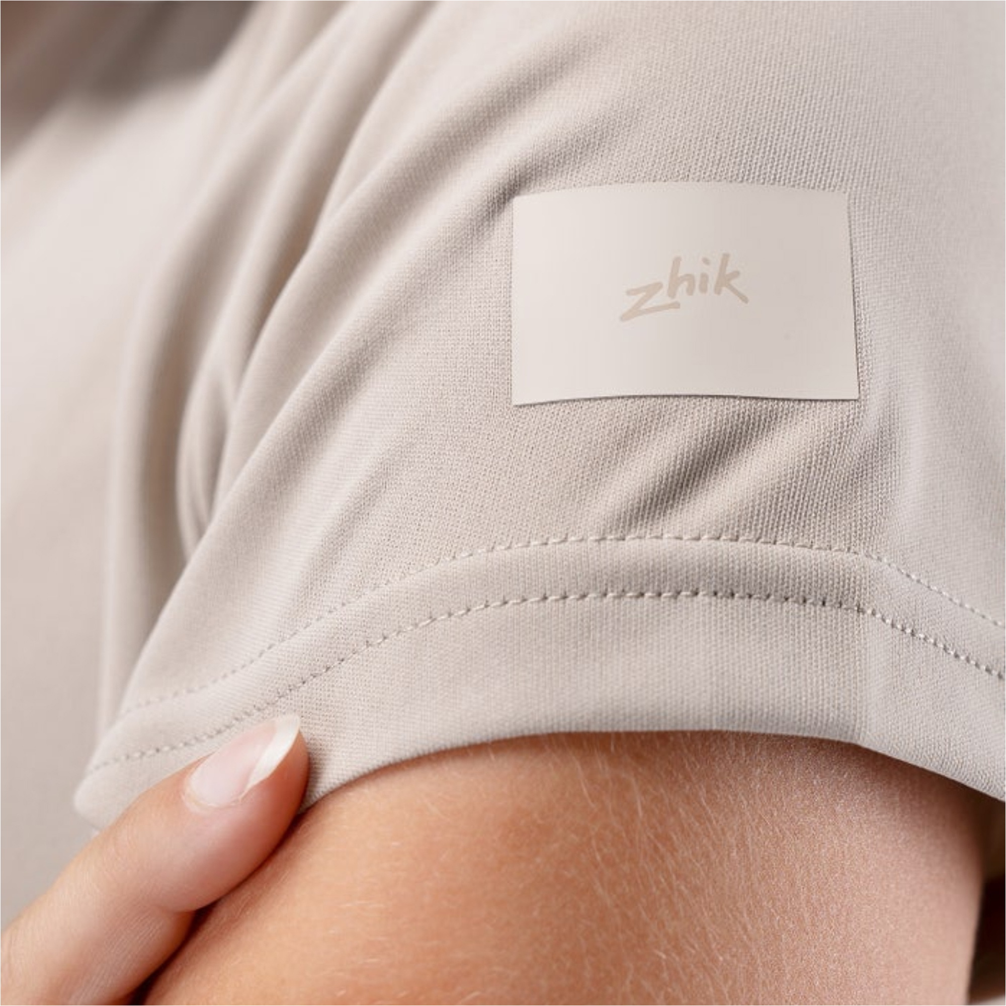 2026 Zhik Mujer Polo De Manga Corta UVactive ATP-0086-W-STN - Stone